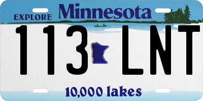 MN license plate 113LNT