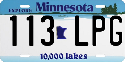 MN license plate 113LPG