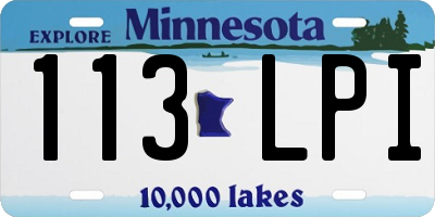 MN license plate 113LPI