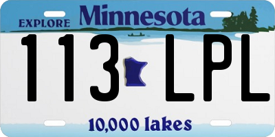 MN license plate 113LPL