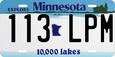 MN license plate 113LPM