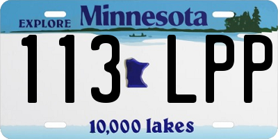 MN license plate 113LPP