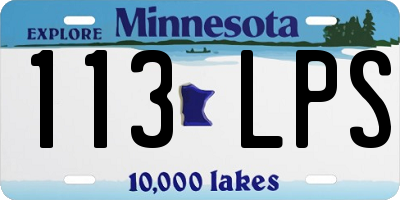 MN license plate 113LPS