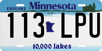 MN license plate 113LPU