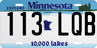 MN license plate 113LQB