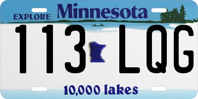 MN license plate 113LQG