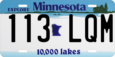MN license plate 113LQM