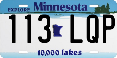 MN license plate 113LQP