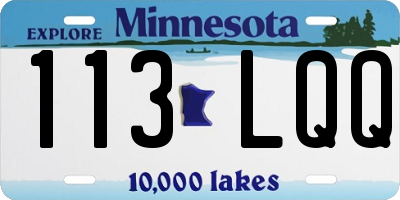 MN license plate 113LQQ