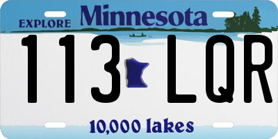 MN license plate 113LQR