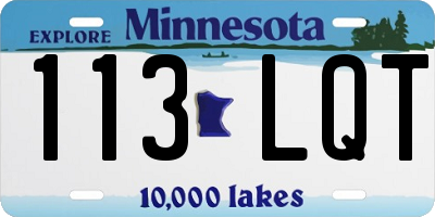 MN license plate 113LQT