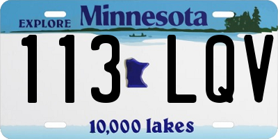 MN license plate 113LQV