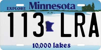 MN license plate 113LRA