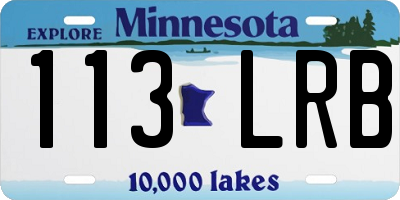 MN license plate 113LRB
