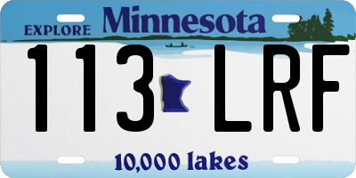 MN license plate 113LRF