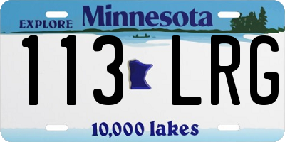 MN license plate 113LRG