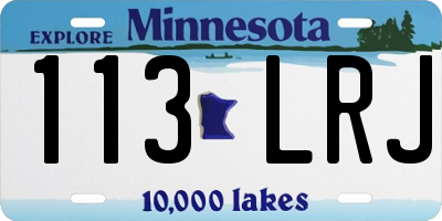 MN license plate 113LRJ
