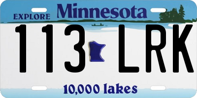 MN license plate 113LRK