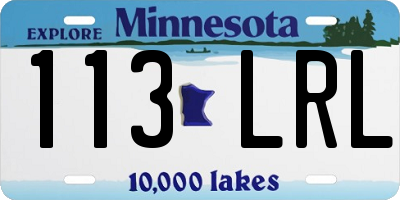 MN license plate 113LRL