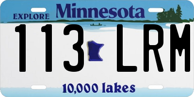 MN license plate 113LRM