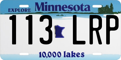 MN license plate 113LRP