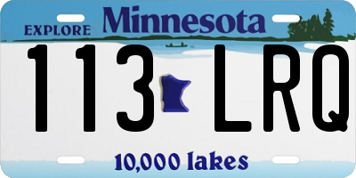 MN license plate 113LRQ