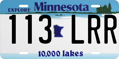 MN license plate 113LRR