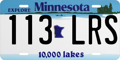 MN license plate 113LRS