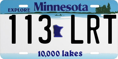 MN license plate 113LRT