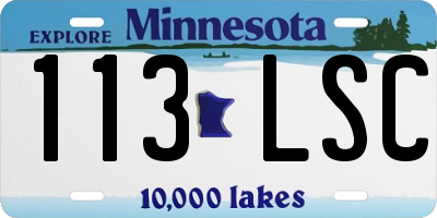 MN license plate 113LSC