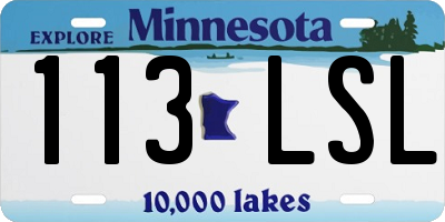 MN license plate 113LSL