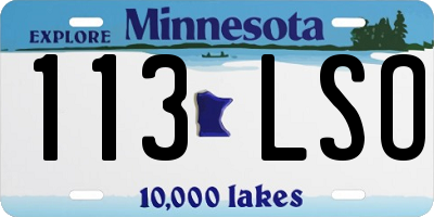 MN license plate 113LSO