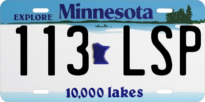 MN license plate 113LSP