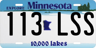 MN license plate 113LSS