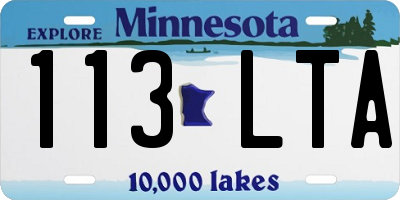MN license plate 113LTA