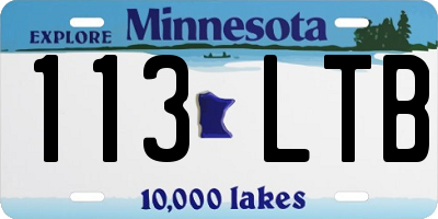 MN license plate 113LTB