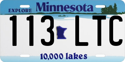 MN license plate 113LTC