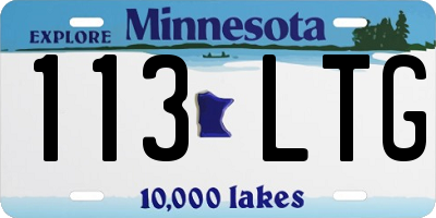 MN license plate 113LTG