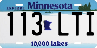 MN license plate 113LTI