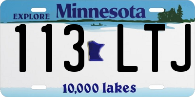 MN license plate 113LTJ