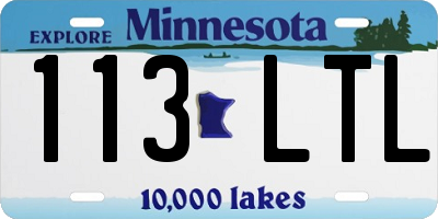 MN license plate 113LTL