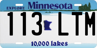 MN license plate 113LTM