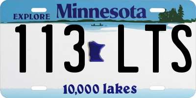 MN license plate 113LTS