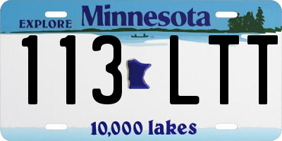MN license plate 113LTT