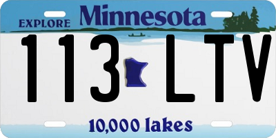 MN license plate 113LTV