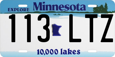 MN license plate 113LTZ