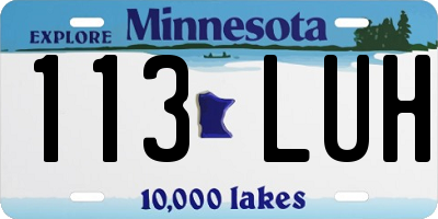 MN license plate 113LUH