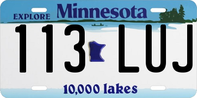 MN license plate 113LUJ