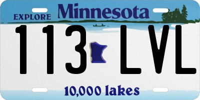 MN license plate 113LVL
