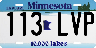 MN license plate 113LVP